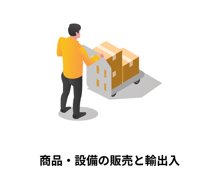 商品・設備の販売と輸出入